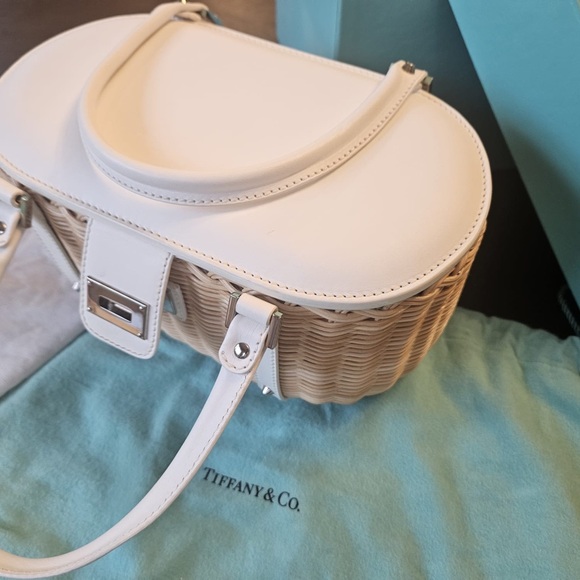 Tiffany & Co. Mini White and Tan Bags - Picture 3 of 8